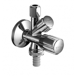 Stūra ventīlis SCHELL 1/2 x 3/4-3/8, hromēts 035510699