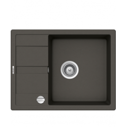 Virtuves izlietne Schock RONDA D-100L, 65x50cm Asphalt