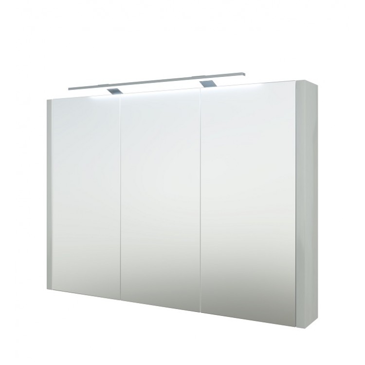 Vannas istabas skapītis ar spoguli un LED apgaismojumu Raguvos Baldai 98.2 cm, 14027611