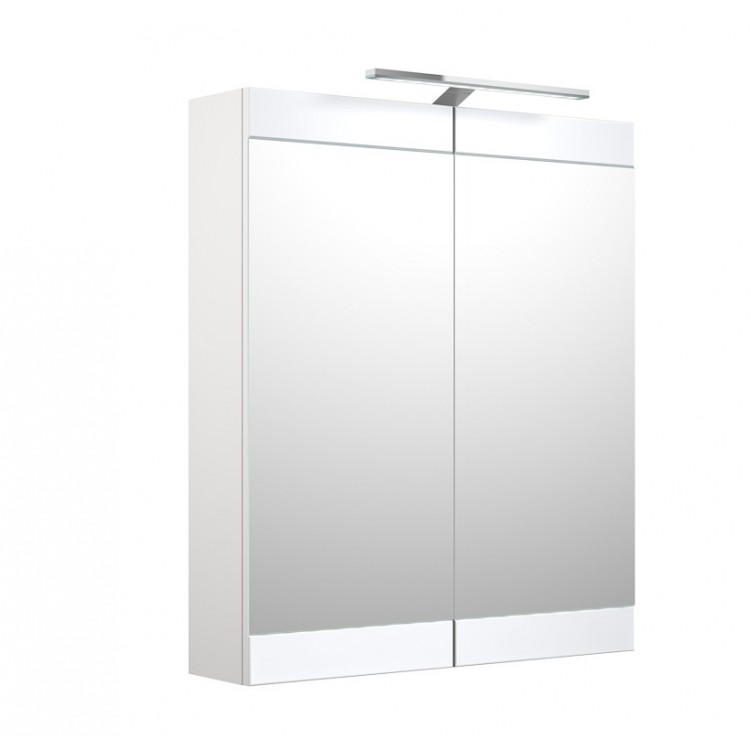 Vannas istabas skapītis ar spoguli un LED apgaismojumu SERENA Retro 60 cm, 1302311