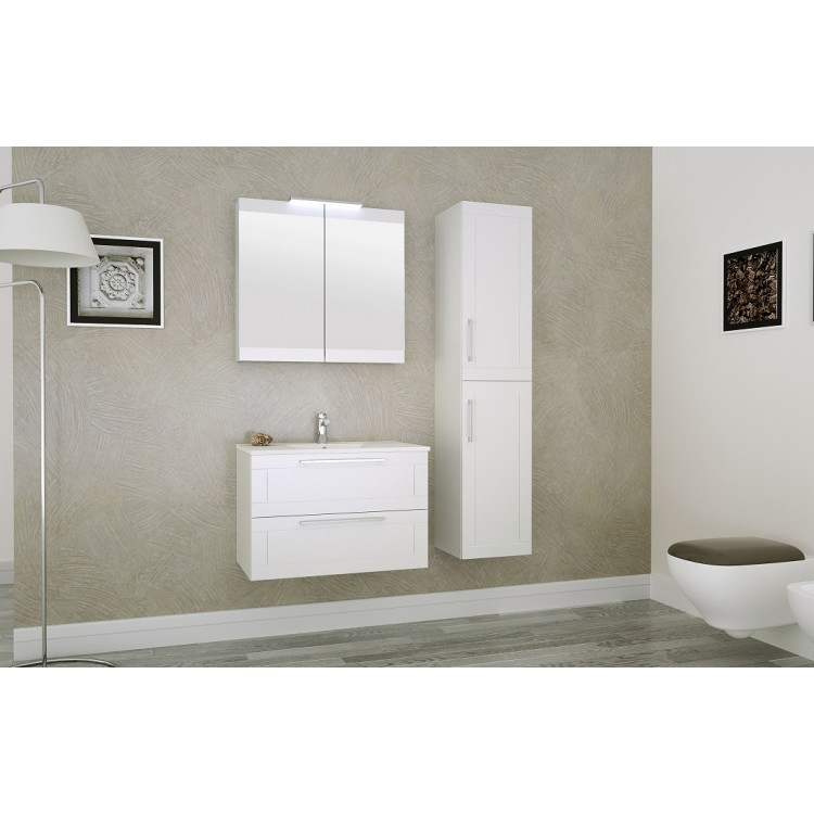 Vannas istabas skapītis ar spoguli SERENA Retro 80 cm LED 1302511