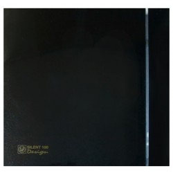 Sadzīves ventilators S&P Silent Design 100CZ, pretvārsts, melns