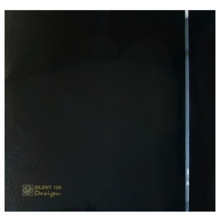 Sadzīves ventilators S&P Silent Design 100CZ, pretvārsts, melns