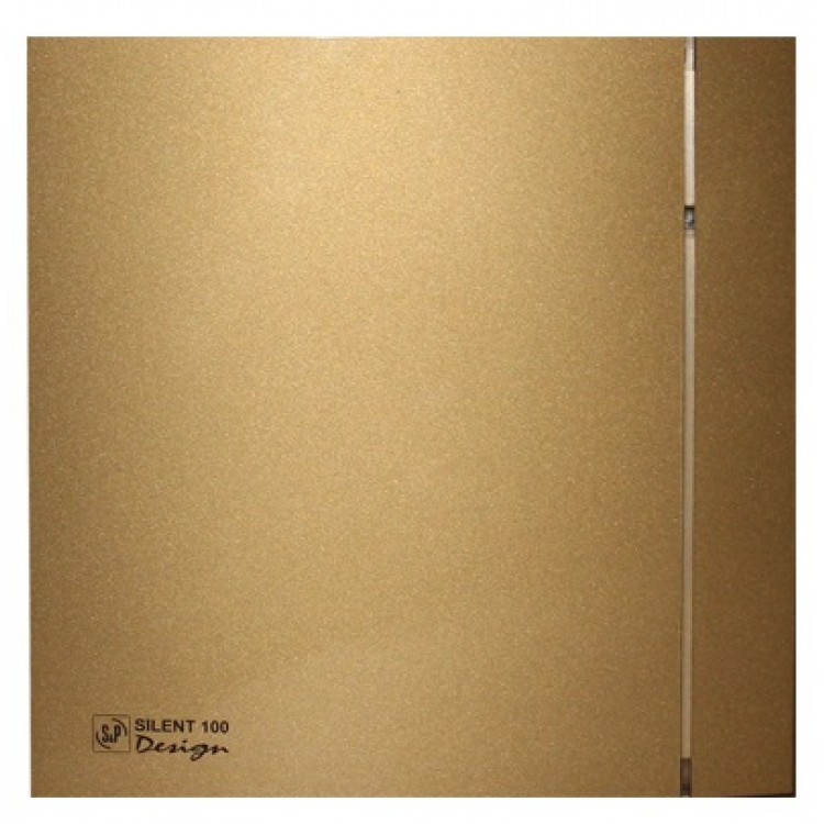 Sadzīves ventilators S&P Silent Design 100CZ, pretvārsts, zelts