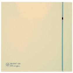 Sadzīves ventilators S&P Silent Design 100CZ, pretvārsts, ivory
