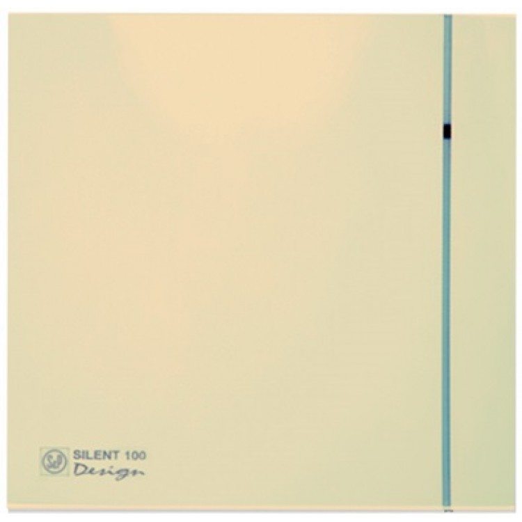 Sadzīves ventilators S&P Silent Design 100CZ, pretvārsts, ivory