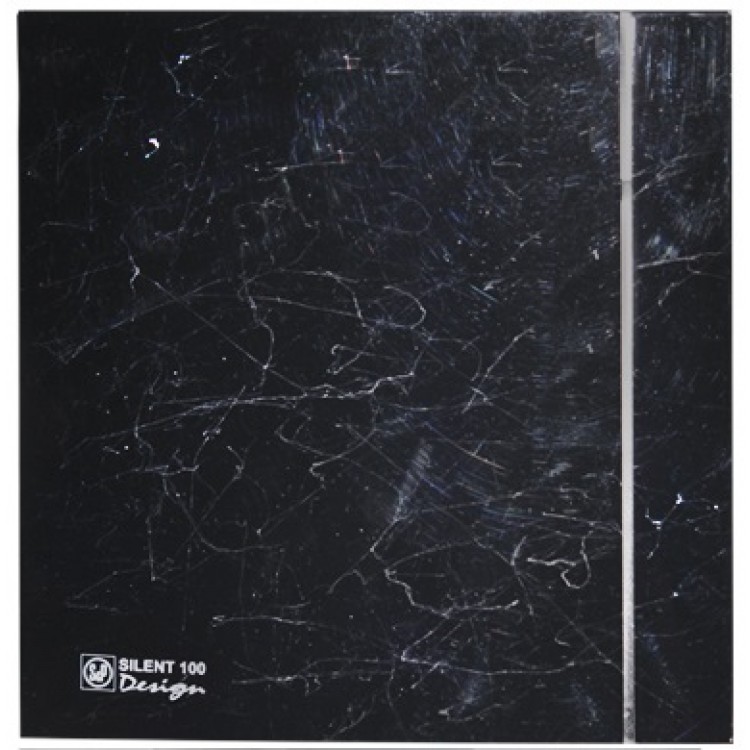 Sadzīves ventilators S&P Design 100CZ, pretvārsts, melns marmors