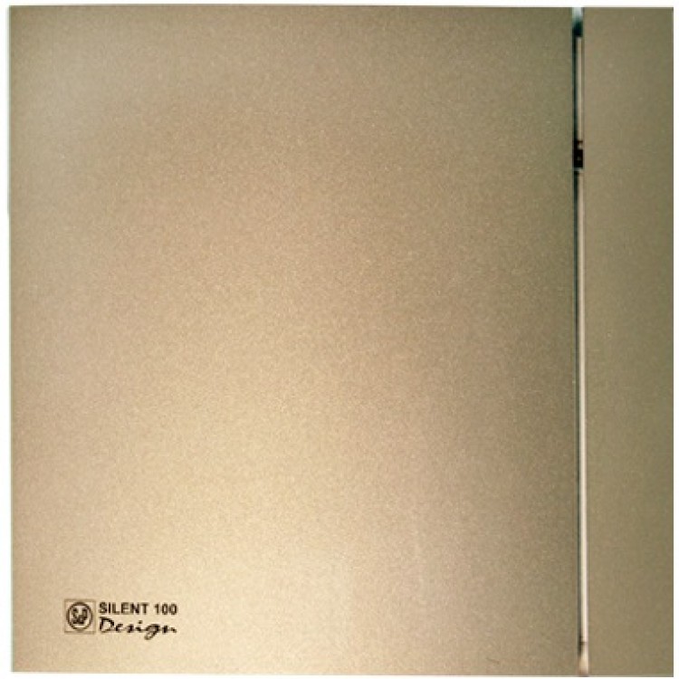 Sadzīves ventilators S&P Silent Design 100CZ, pretvārsts, champagne