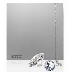 Sadzīves ventilators S&P Silent Design 100CZ, pretvārsts, silver swarovski