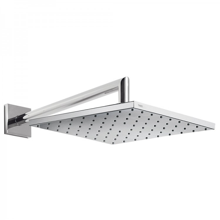 Dušas galva ar turētāju TRES Antilime 25x25 cm, hroms 03423101