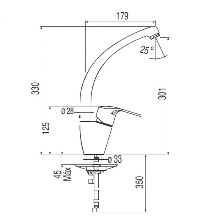 Virtuves izlietnes maisītājs K-TRES, hroms 06944001