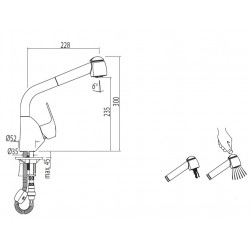 Virtuves izlietnes maisītājs TRES, hroms 06944401