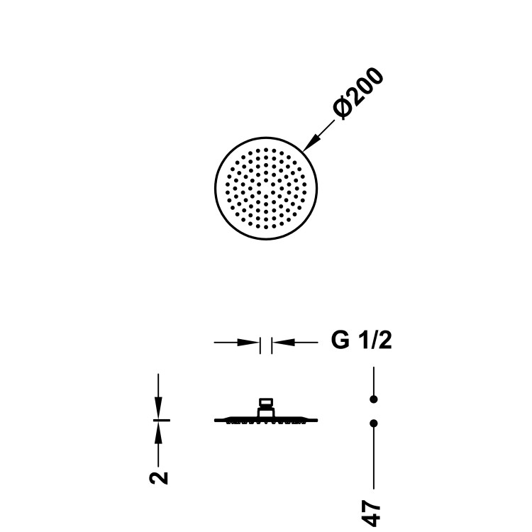 Dušas galva TRES INOX Antilime D20cm, 134315001