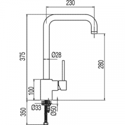 Virtuves izlietnes maisītājs MAX-TRES, hroms 162441
