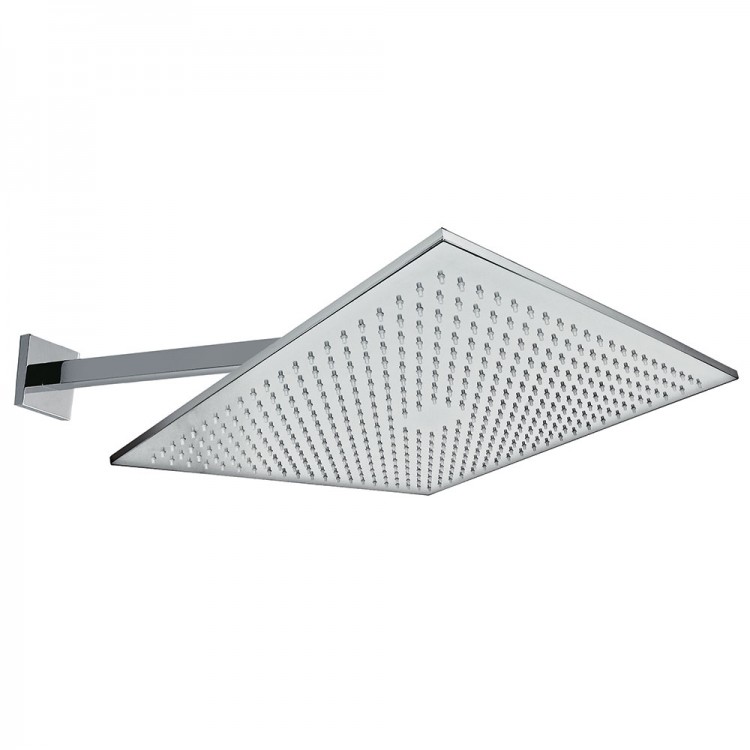 Dušas galva TRES Antilime ar turētāju 45x45 cm, hroms 29953205