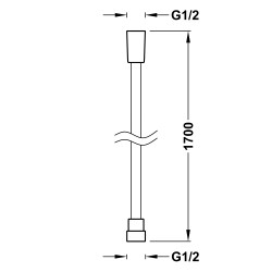 Dušas šļūtene TRES SATIN 1.7m, nevērpjas, 9134609AC