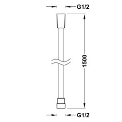 Dušas šļūtene TRES SATIN 1.5m, nevērpjas, 913460915AC