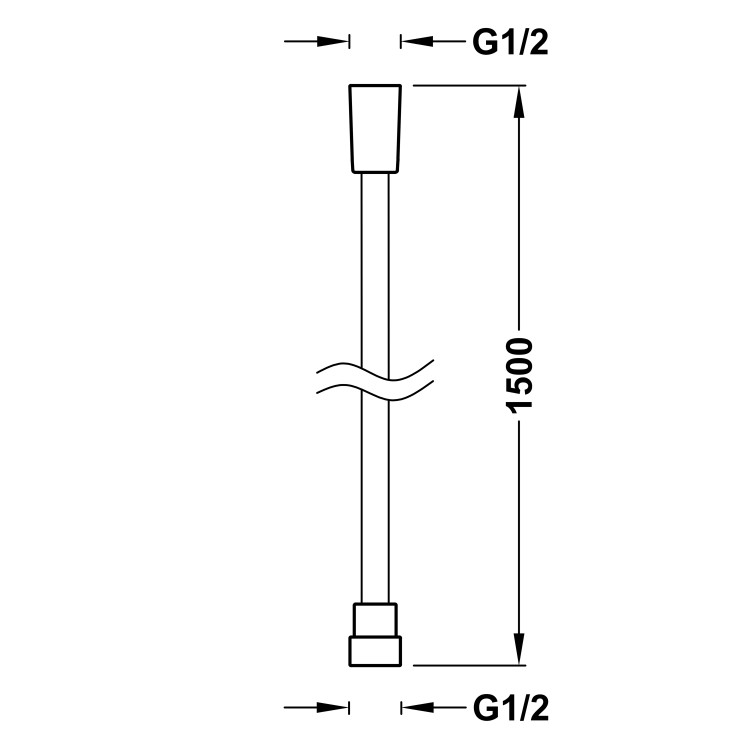 Dušas šļūtene TRES SATIN 1.5m, nevērpjas, 913460915OR