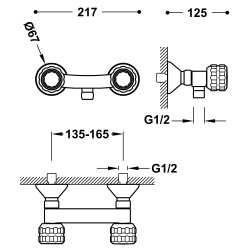 Dušas maisītājs Montcau-TRES 1/2, 22316701