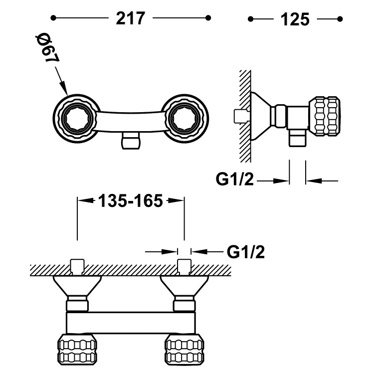 Dušas maisītājs Montcau-TRES 1/2, 22316701