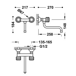 Virtuves izlietnes maisītājs Montcau-TRES, 22331001