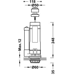 Tualetes poda noplūdes mehānisms TRES , 25477012