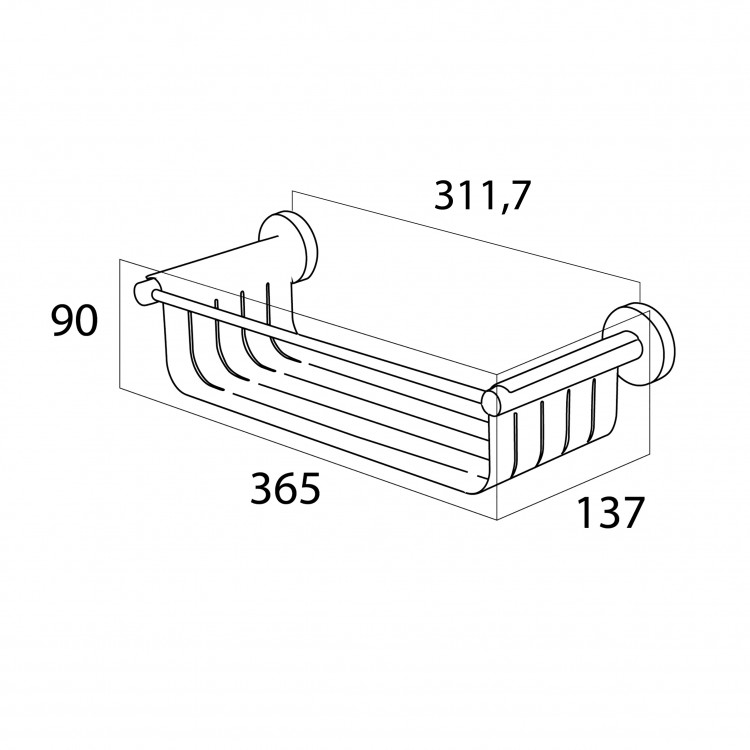 Dušas grozs Tiger Boston Black, melns