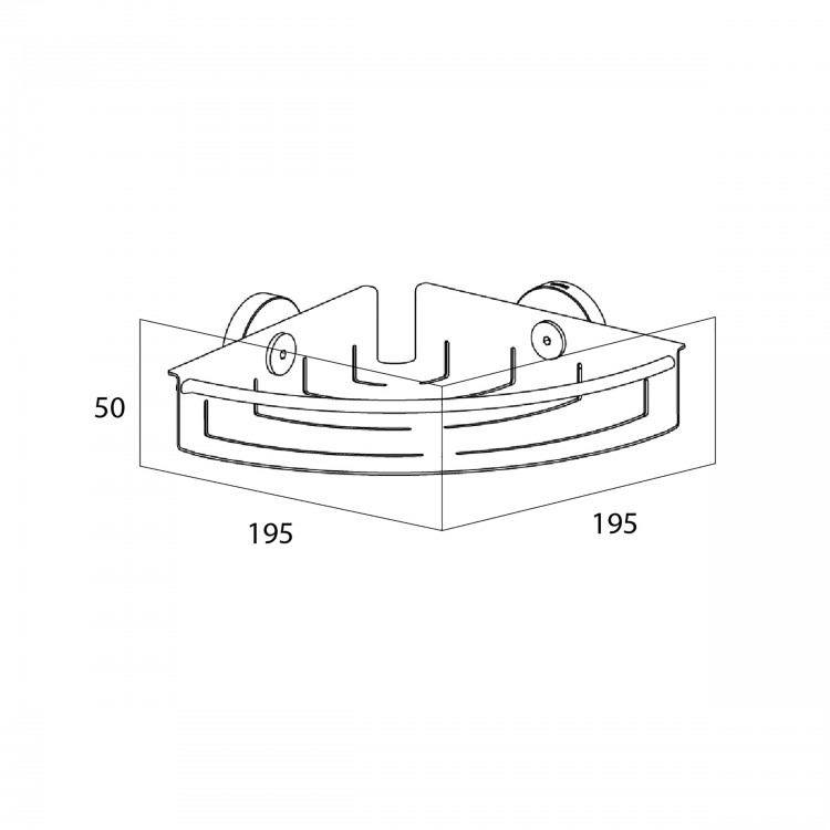 Stūra plaukts Tiger Boston Black, melns