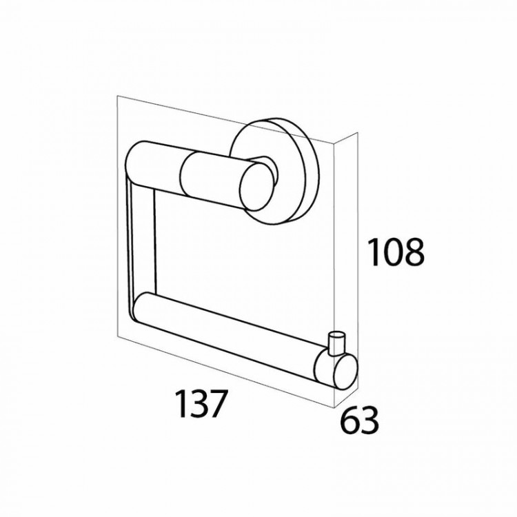 Tualetes papīra turētājs Tiger Boston Black, melns