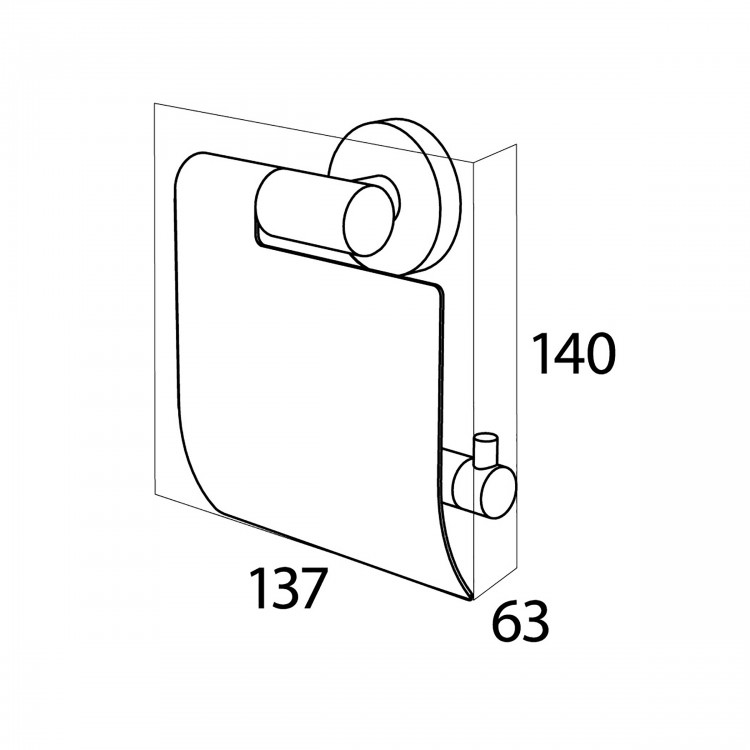 Tualetes papīra turētājs Tiger Boston Black, melns ar nosegu