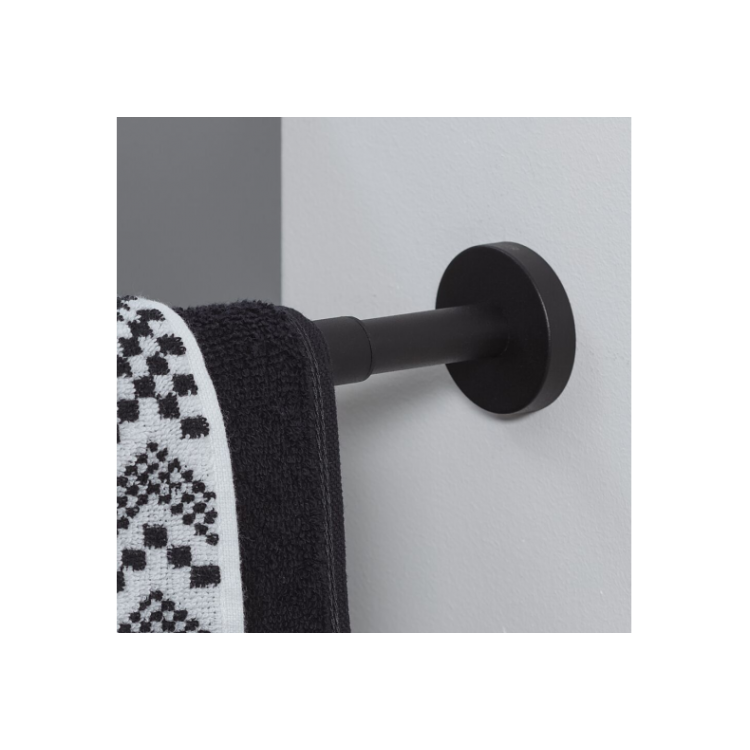 Dvieļu turētājs teleskopiskais Tiger Boston Black, melns