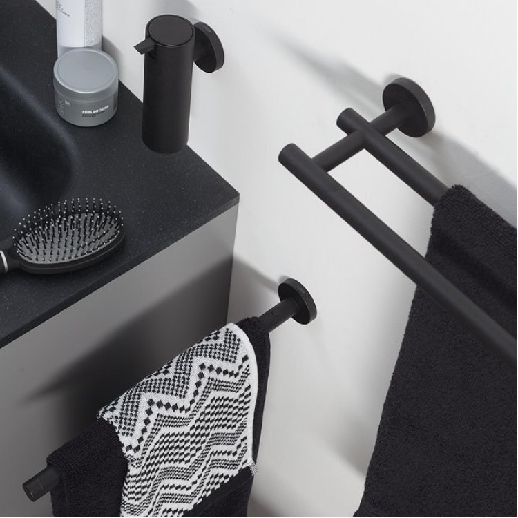 Dvieļu turētājs dubultais Tiger Boston Black, melns