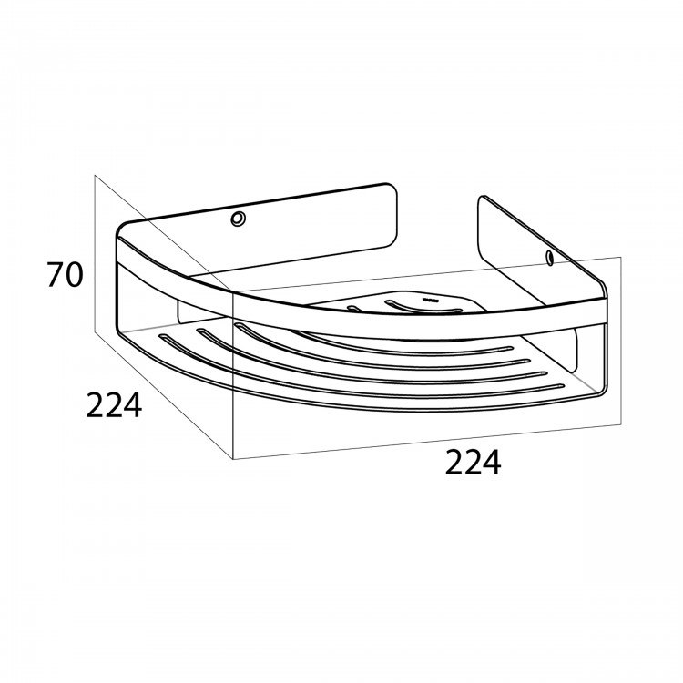 Dušas grozs Stūra liels Tiger CADDY, 1400630346