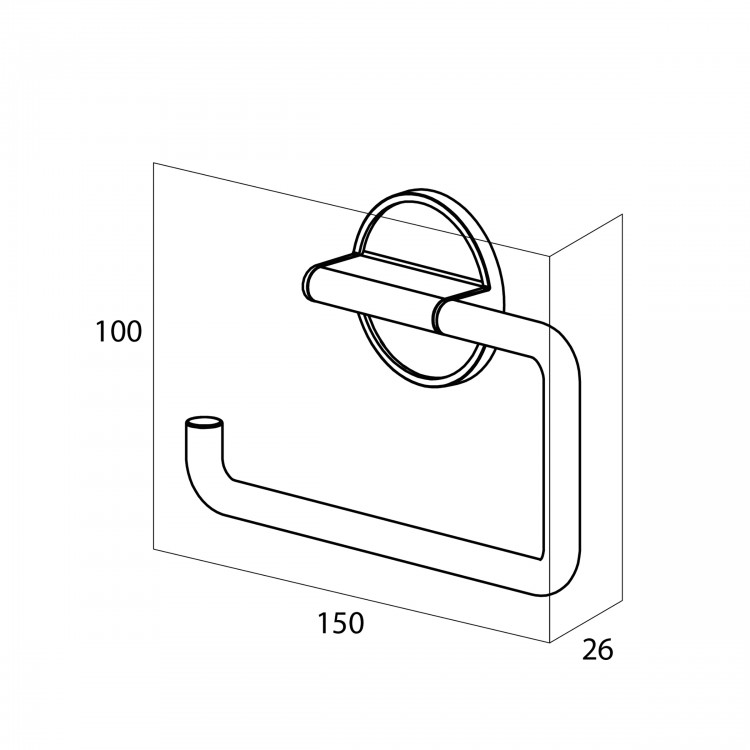 Tualetes papīra turētājs Tiger TUNE bez pārsega, Berzts nerūsējošais tērauds/melns