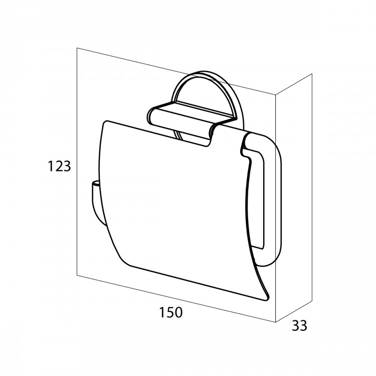 Tualetes papīra turētājs Tiger TUNE ar pārsegu, Berzts nerūsējošais tērauds/melns