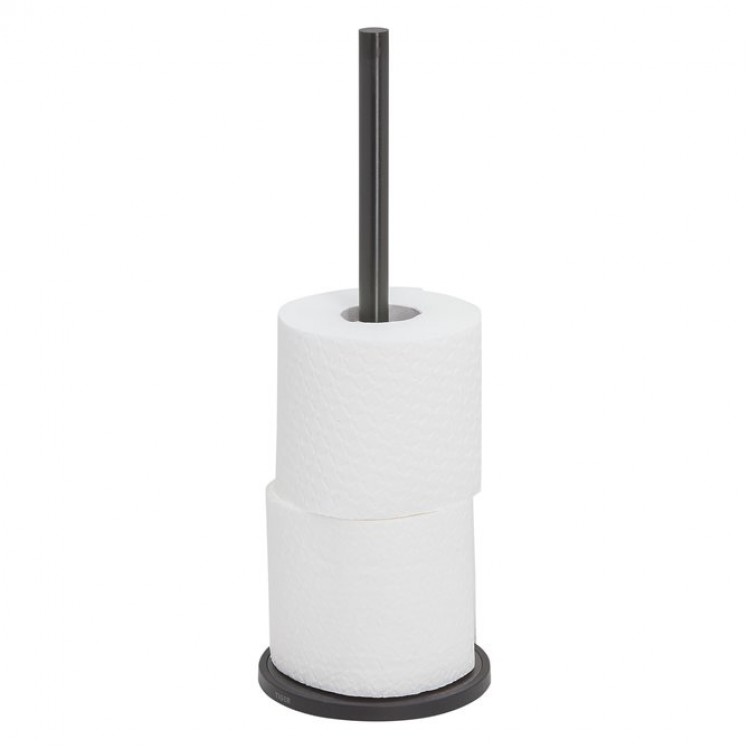 Rezerves tualetes papīra turētājs Tiger TUNE, uz virsmas liekams, Berzts melns metāls/melns