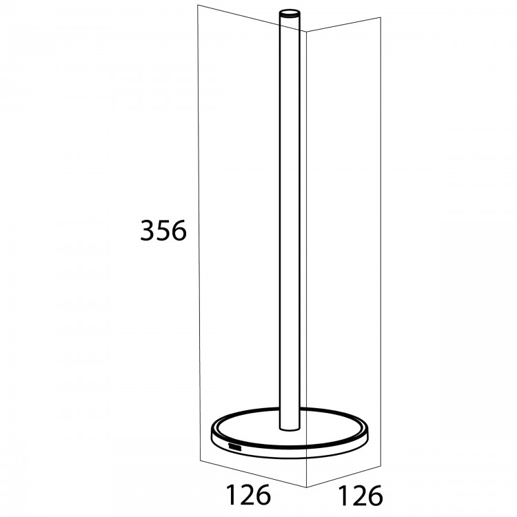 Rezerves tualetes papīra turētājs Tiger TUNE, uz virsmas liekams, Berzts melns metāls/melns