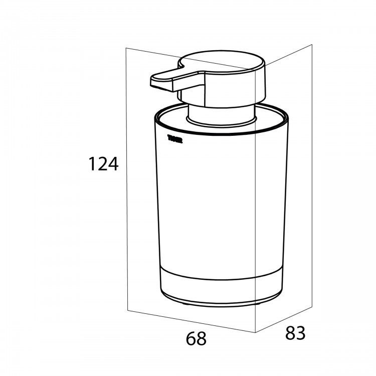 Ziepju dozators Tiger TUNE, uz virsmas liekams, Berzts melns metāls/melns