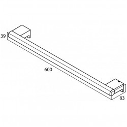 Dvieļu turētājs Tiger BOLD, melns