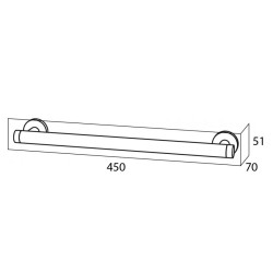 Rokturis pie sienas stiprināms Tiger Boston C&S 450 mm