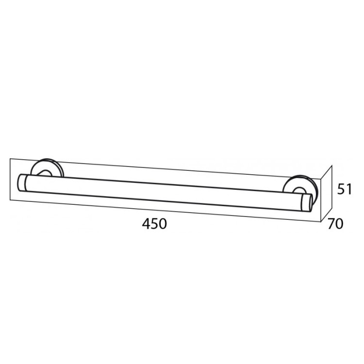 Rokturis pie sienas stiprināms Tiger Boston C&S 450 mm
