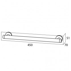 Rokturis pie sienas stiprināms Tiger Boston C&S 450 mm
