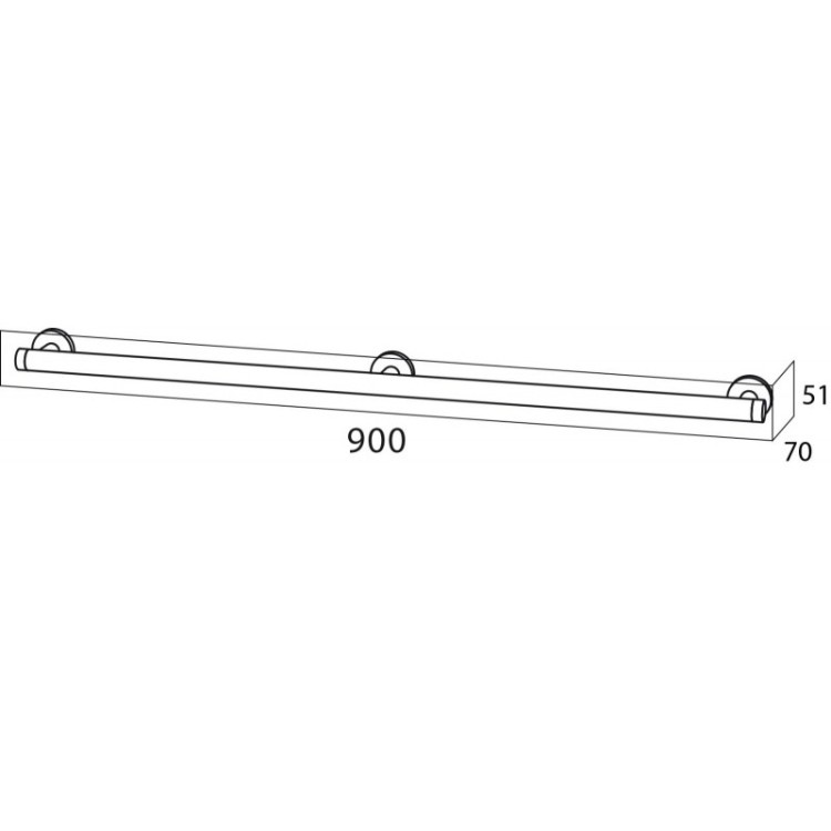 Rokturis pie sienas stiprināms Tiger Boston C&S 900 mm