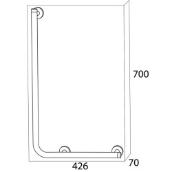 Rokturis pie sienas stiprināms 90° Tiger Boston C&S, kreisā puse