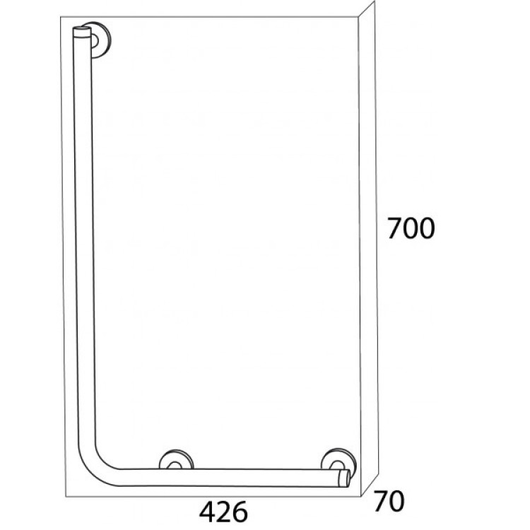 Rokturis pie sienas stiprināms 90° Tiger Boston C&S, labā puse
