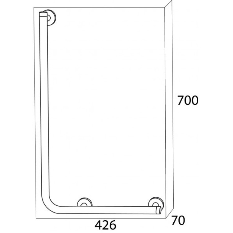 Rokturis pie sienas stiprināms 90° Tiger Boston C&S, labā puse