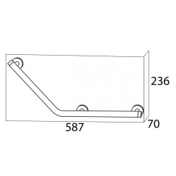 Rokturis pie sienas stiprināms 135° Tiger Boston C&S, kreisā puse