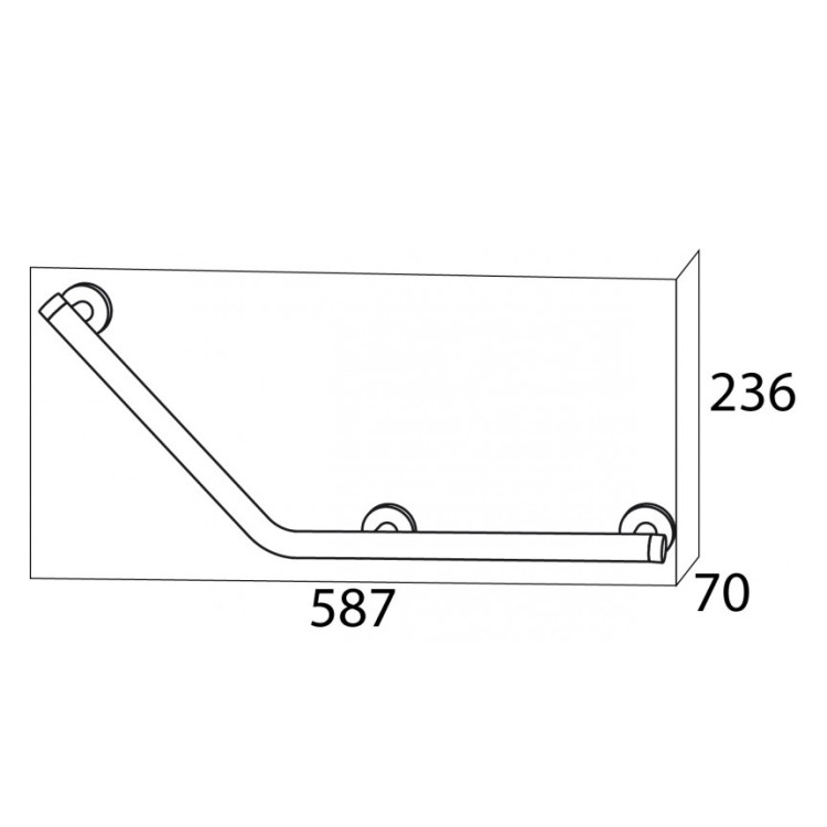 Rokturis pie sienas stiprināms 135° Tiger Boston C&S, kreisā puse