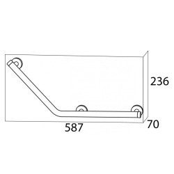 Rokturis pie sienas stiprināms 135° Tiger Boston C&S, labā puse