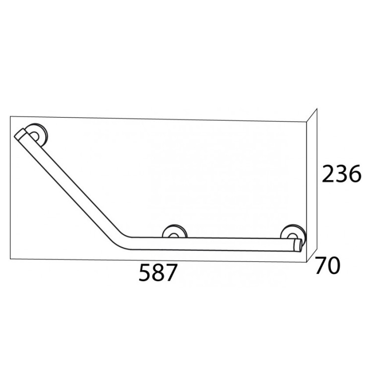 Rokturis pie sienas stiprināms 135° Tiger Boston C&S, labā puse